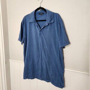 VINCE Blue Polo Short Sleeve TEe